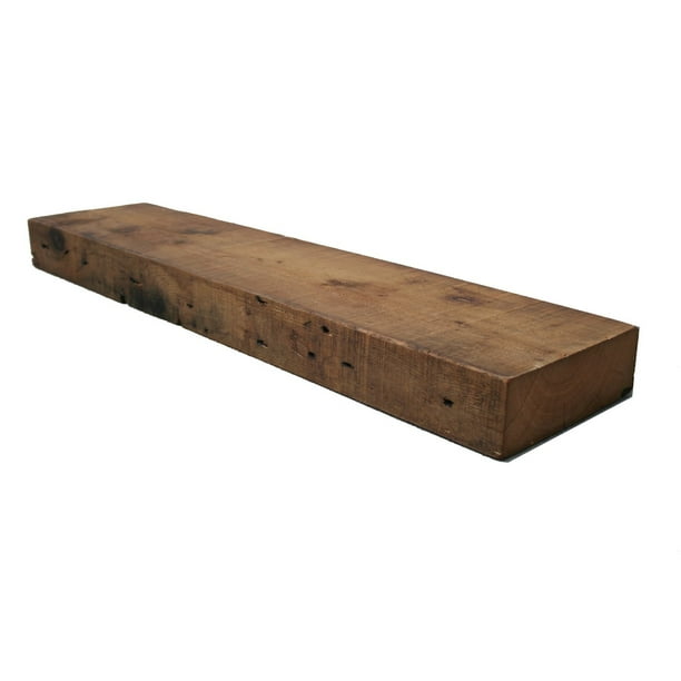 Mantel Shelf 3x6 Floating Shelf Solid Wooden Beam Rustic Reclaimed Mantle